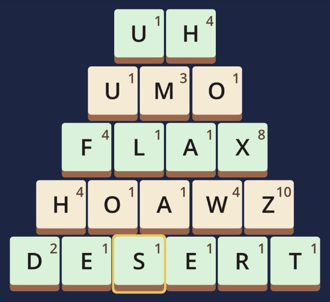 Words will light up green when correct